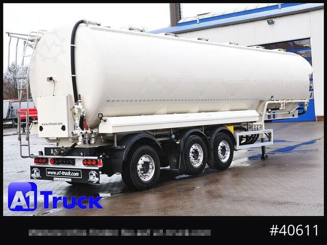 Silo semitrailer FELDBINDER EUT 55,3, 7 Kammern Futter Feed, Lenkachse, Alufelgen,