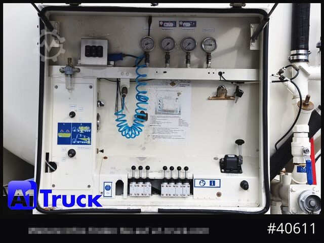 Silo semitrailer FELDBINDER EUT 55,3, 7 Kammern Futter Feed, Lenkachse, Alufelgen,