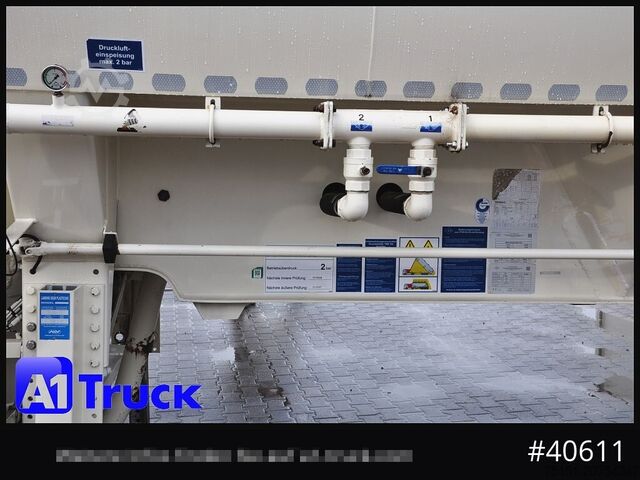 Silo semitrailer FELDBINDER EUT 55,3, 7 Kammern Futter Feed, Lenkachse, Alufelgen,