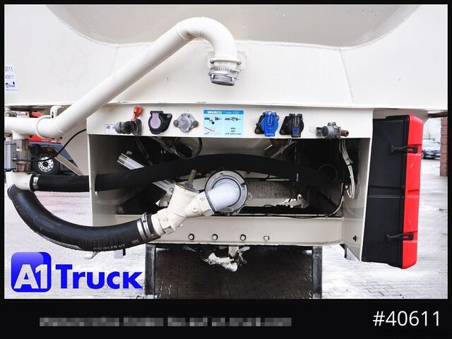 Silo semitrailer FELDBINDER EUT 55,3, 7 Kammern Futter Feed, Lenkachse, Alufelgen,