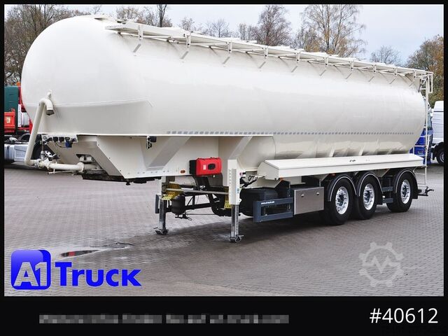Silo semitrailer HEITLING SDBH 54, 7 Kammern, Futter Feed Lenkachse, Alufelgen,