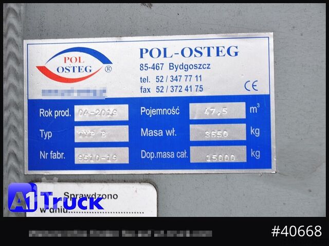 Abrollcontainer POL OSTEG Abrollcontainer 47,5m³, Mulde, Dachplane, Portaltür