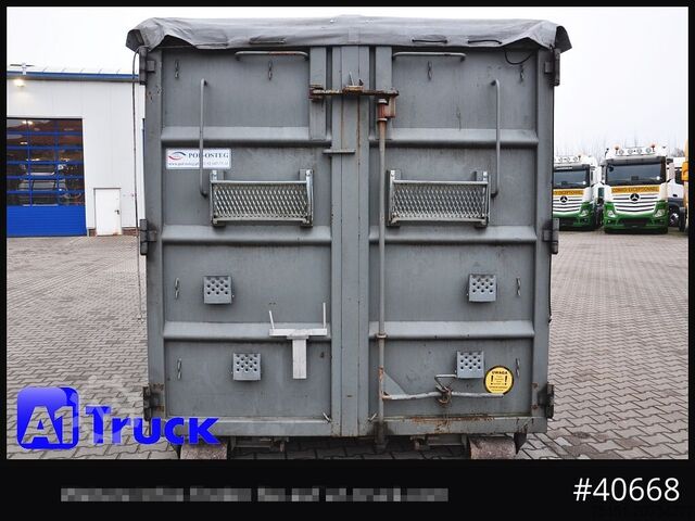 Abrollcontainer POL OSTEG Abrollcontainer 47,5m³,  Mulde, Dachplane, Portaltür