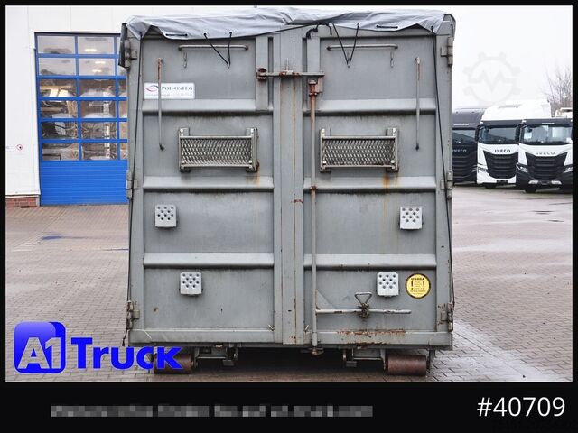 Abrollcontainer POL OSTEG Abrollcontainer 47,5m³,  Mulde, Dachplane, Portaltür