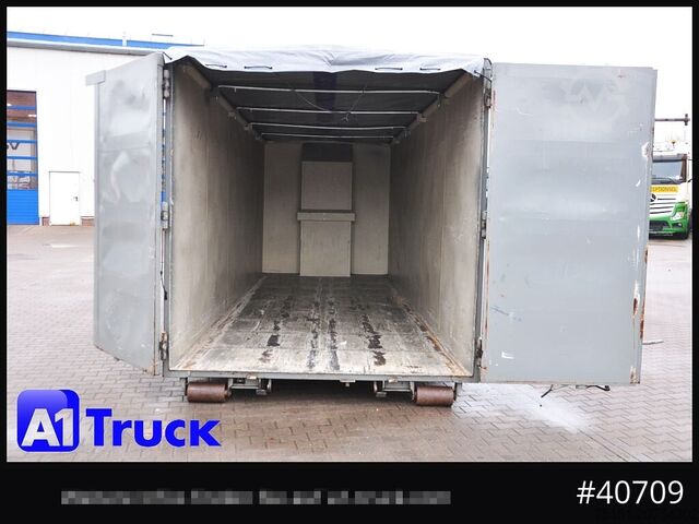 Abrollcontainer POL OSTEG Abrollcontainer 47,5m³,  Mulde, Dachplane, Portaltür