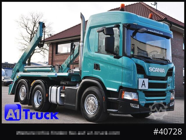Skip truck SCANIA G410 Meiller AK 16 Funk Lenkachse, TÜV 11-2026