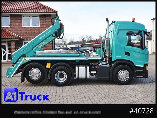 Skip truck SCANIA G410 Meiller AK 16 Funk Lenkachse, TÜV 11-2026
