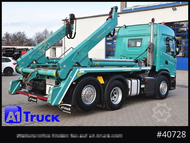 Skip truck SCANIA G410 Meiller AK 16 Funk Lenkachse, TÜV 11-2026