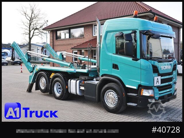Skip truck SCANIA G410 Meiller AK 16 Funk Lenkachse, TÜV 11-2026