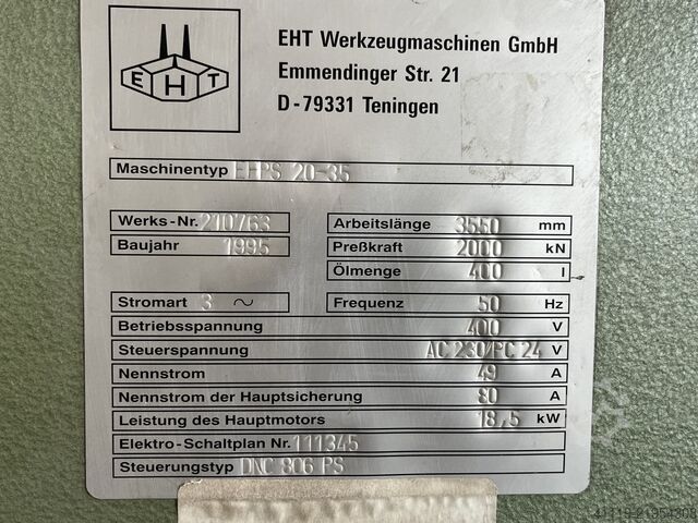 Press brake EHT EHPS 20-35  