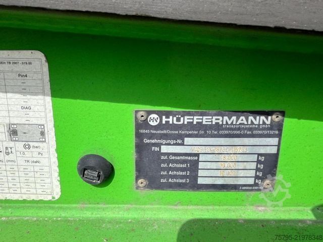 Roll off trailer HÜFFERMANN 2-achs Abrollanhänger HSA 18.70 Containeranhänge