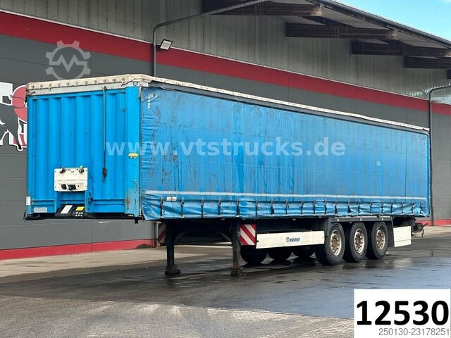 Auflieger mit Pritsche & Plane KRONE SD Curtainsider/Rungen/Hubdach/Box/Liftachse