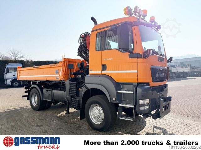 Kipper LKW MAN TGS 18.320 4x4 BL, Winterdienstausstattung, Kran