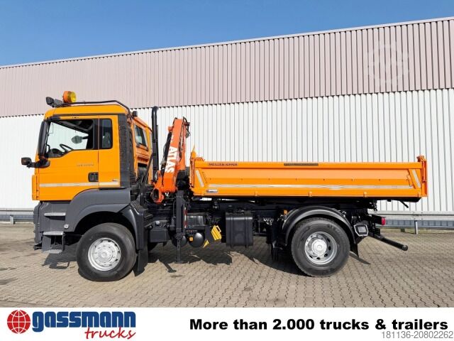 Kipper LKW MAN TGS 18.320 4x4 BL, Winterdienstausstattung, Kran
