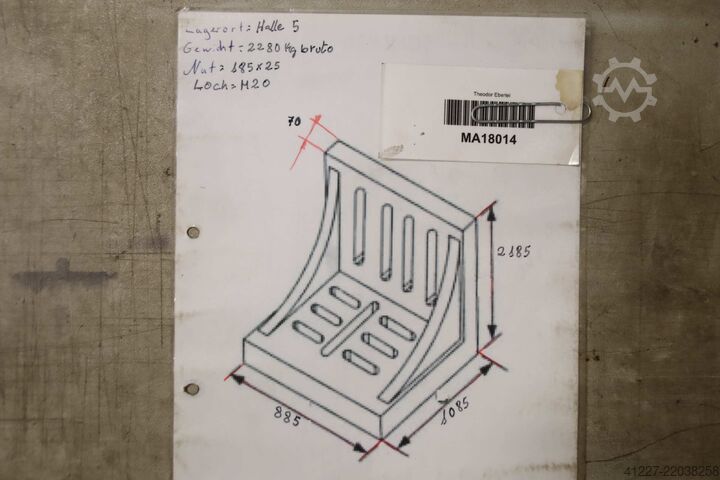 Mounting bracket with threaded holes unbekannt 1000/800/H1250 mm