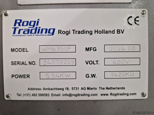 Universal Fräsmaschine Rogi WM6350F