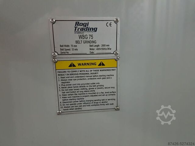 Bandschleifmaschine Rogi WBG75