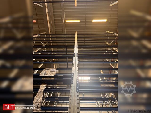 Heavy-duty rack, industrial shelving, high-bay rack SSI Schäfer PR600 – 101 lfm | Höhe 7,50 Boden + 4 Ebenen | Fachlast bis 3500 kg