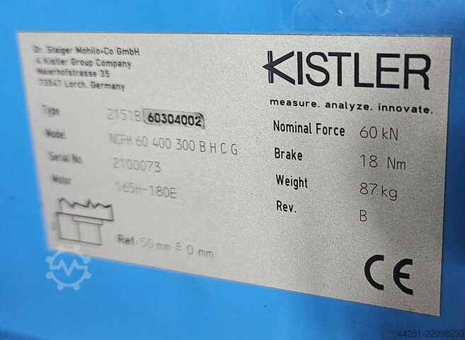 NC joining module with dual station Dr. Staiger Mohilo+Co GmbH/Kistler Group NCFH 60 400 300 B H C G