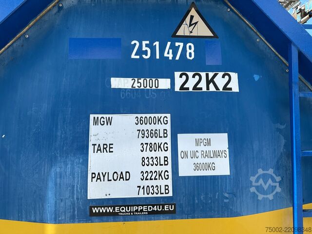 Tank container Welfit Oddy 20FT ISO / 24.900L / 1-COMP  / T11 / 22K2 /  AD...
