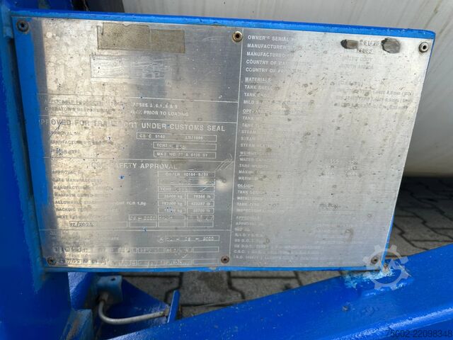 Tank container Welfit Oddy 20FT ISO / 24.900L / 1-COMP  / T11 / 22K2 /  AD...