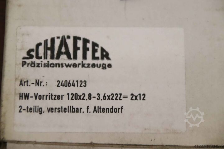 Scoring circular saw blade Schäffer 120 x 2,8-3,6 x22Z=2x12