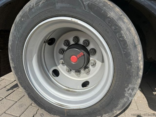 Low loader semitrailer  Wiese 3-Achs Gabestaplertransporter Mega LBW