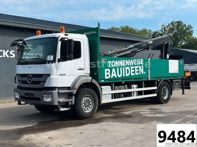 Flatbed truck MERCEDES-BENZ Axor 1929 4x2 Pritsche + HIAB Ladekran