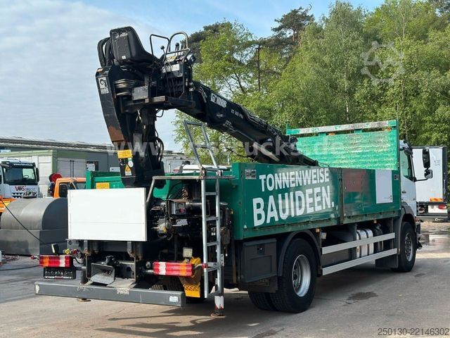 Flatbed truck MERCEDES-BENZ Axor 1929 4x2 Pritsche + HIAB Ladekran