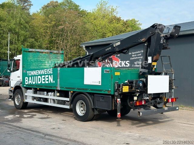 Flatbed truck MERCEDES-BENZ Axor 1929 4x2 Pritsche + HIAB Ladekran