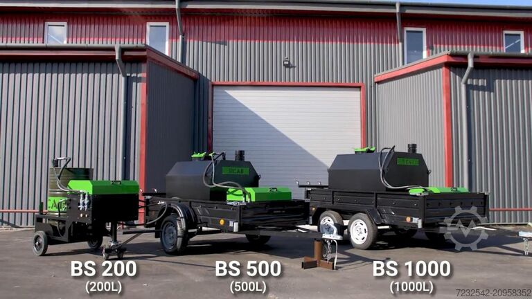 Mastic asphalt mixer TICAB Bitumen Emulsion Sprayer 200 L,500L