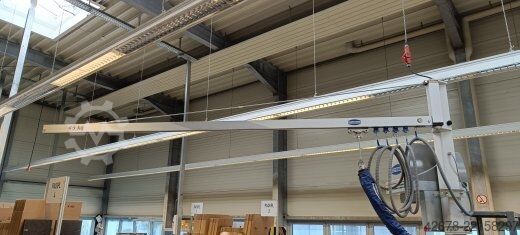 Pillar jib crane with vacuum tube lifter SCHMALZ 
