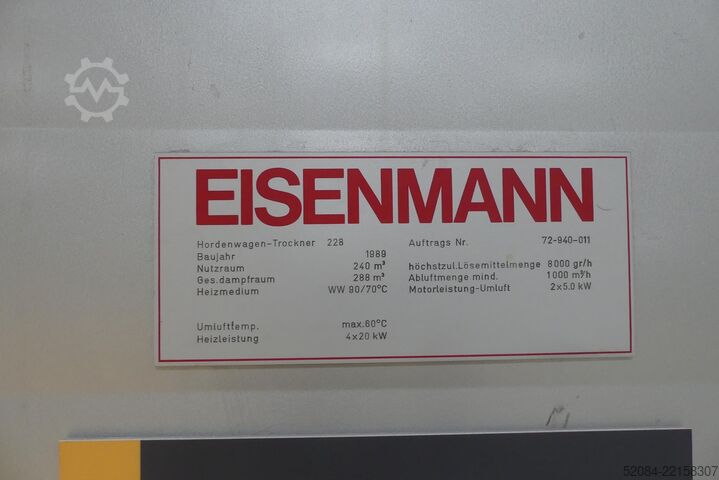 Eisenmann rack trolley dryer Eisenmann 228