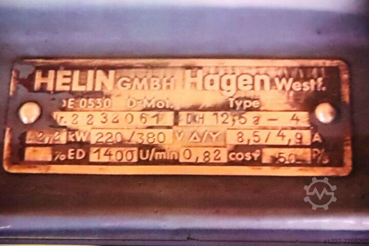 Geared motor 2.2 kW 340 rpm HELIN Lotze DKH 12,5a-4