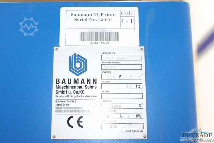 Pile Hoists - Stack Lift Baumann NUP 1600