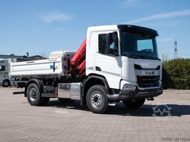 Kipper LKW DAF XDC 370 FA Meiller Krankipper HMF