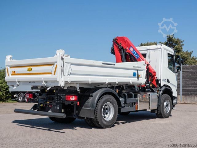 Autokran DAF XDC 370 FA Meiller Krankipper HMF