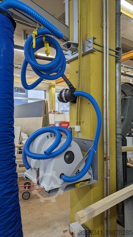 Wall-mounted slewing jib crane FEZER Vakuumschlauchheber mit Wandschwenkkran