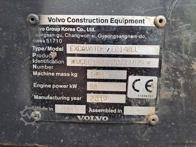 Crawler excavator Volvo EC 140 EL