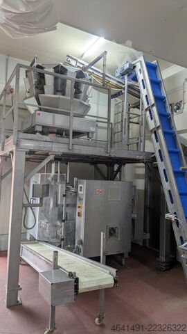 Multihead weigher with vertical form fill seal machine Multi Weigh, Delta Pack MKW: HDW10 3,5 Schlauchbeutel: DE420 FU