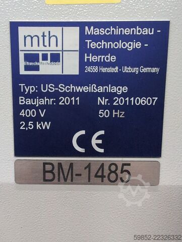 US welding system with USV 20L mth ultraschalltechnologie Gmbh US Schweißanlage