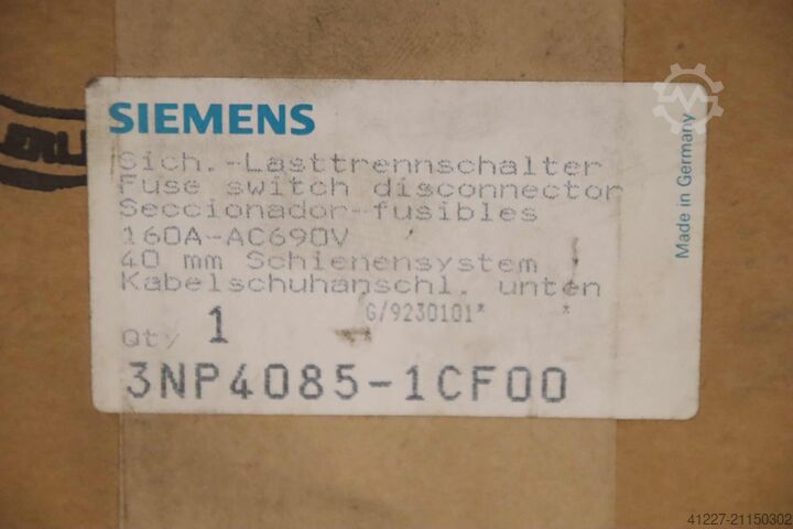 Lasttrennschalter Siemens 3NP4085-1CF00  160A