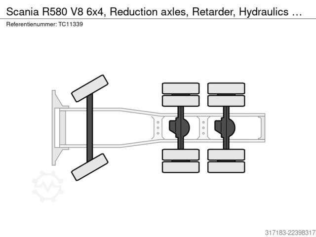 Standard-SZM Scania R580 V8 6x4, Reduction axles, Retarder, Hydraulics