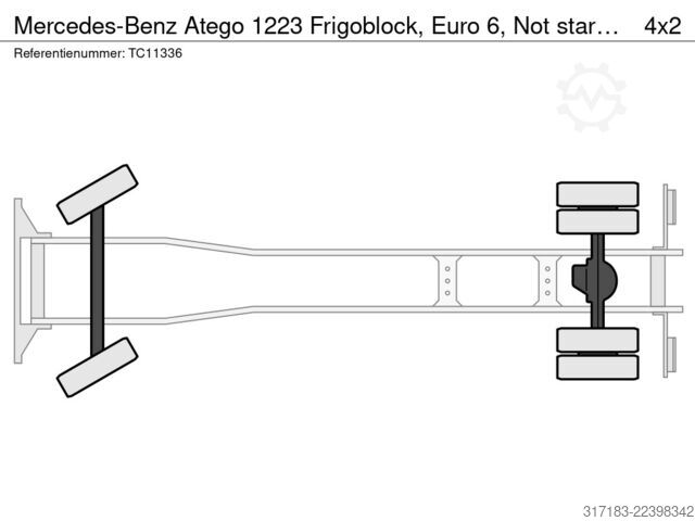 Kühl-/Tiefkühltransport Mercedes-Benz Atego 1223 Frigoblock, Euro 6, Not starting engine