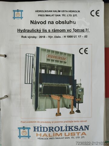 Hydraulic press Hidroliksan H1000