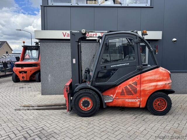 Linde H50D Triplex 460 Freelift / Sideshift / Fork positioner Container Truck VW Diesel 2008 LINDE H50D Triplo 460 Freelift / Sideshift / Vorkversteller Containertruck VW Diesel 2008