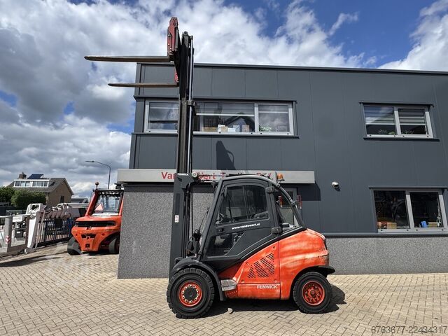 Linde H50D Triplex 460 Freelift / Sideshift / Fork positioner Container Truck VW Diesel 2008 LINDE H50D Triplo 460 Freelift / Sideshift / Vorkversteller Containertruck VW Diesel 2008