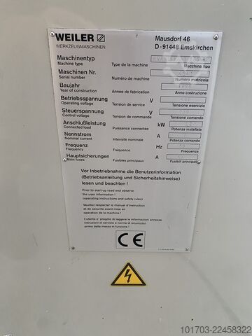 Parallele Drehmaschine WEILER Praktikant 160 B