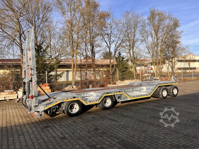 Tieflader Anhänger Möslein T 4 VB H1 R  neuer 4 Achs Tieflader + Radmulden