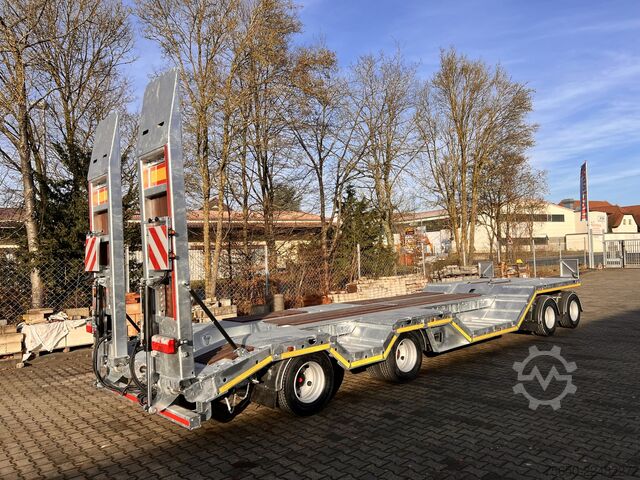 Tieflader Anhänger Möslein T 4 VB H1 R  neuer 4 Achs Tieflader + Radmulden